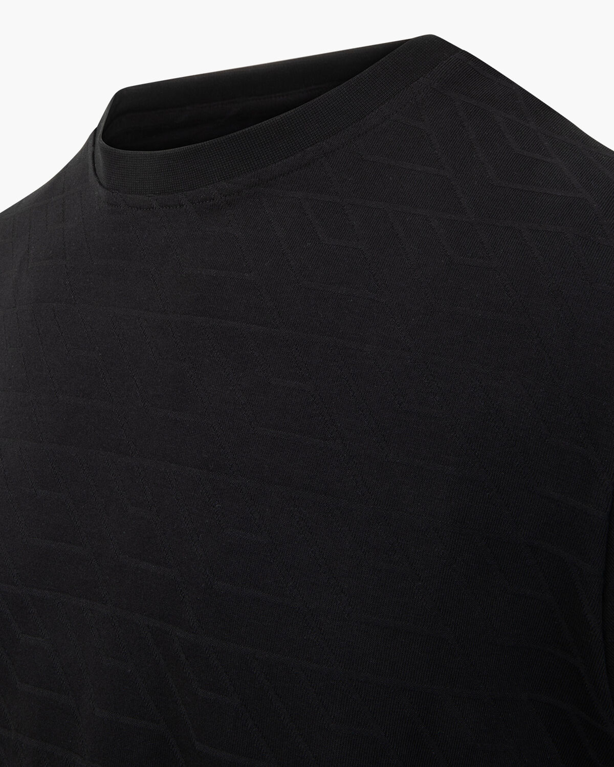 Luka Jacquard Tee, Black, hi-res
