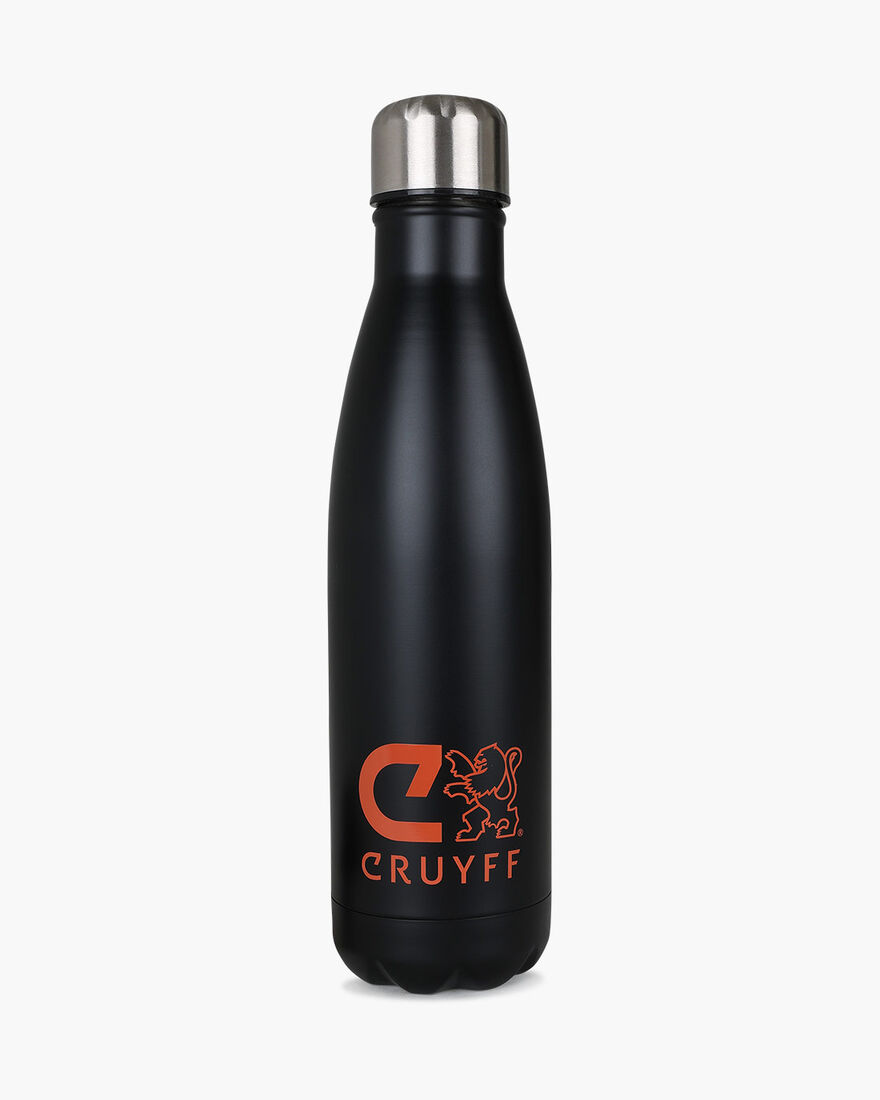 Cruyff Water Bottle, Black/Orange, hi-res