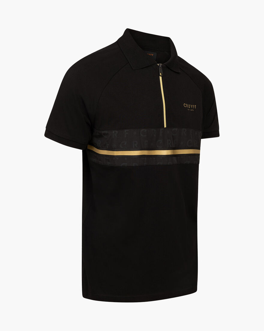 Jake Polo - 100% Cotton, Black/Gold, hi-res