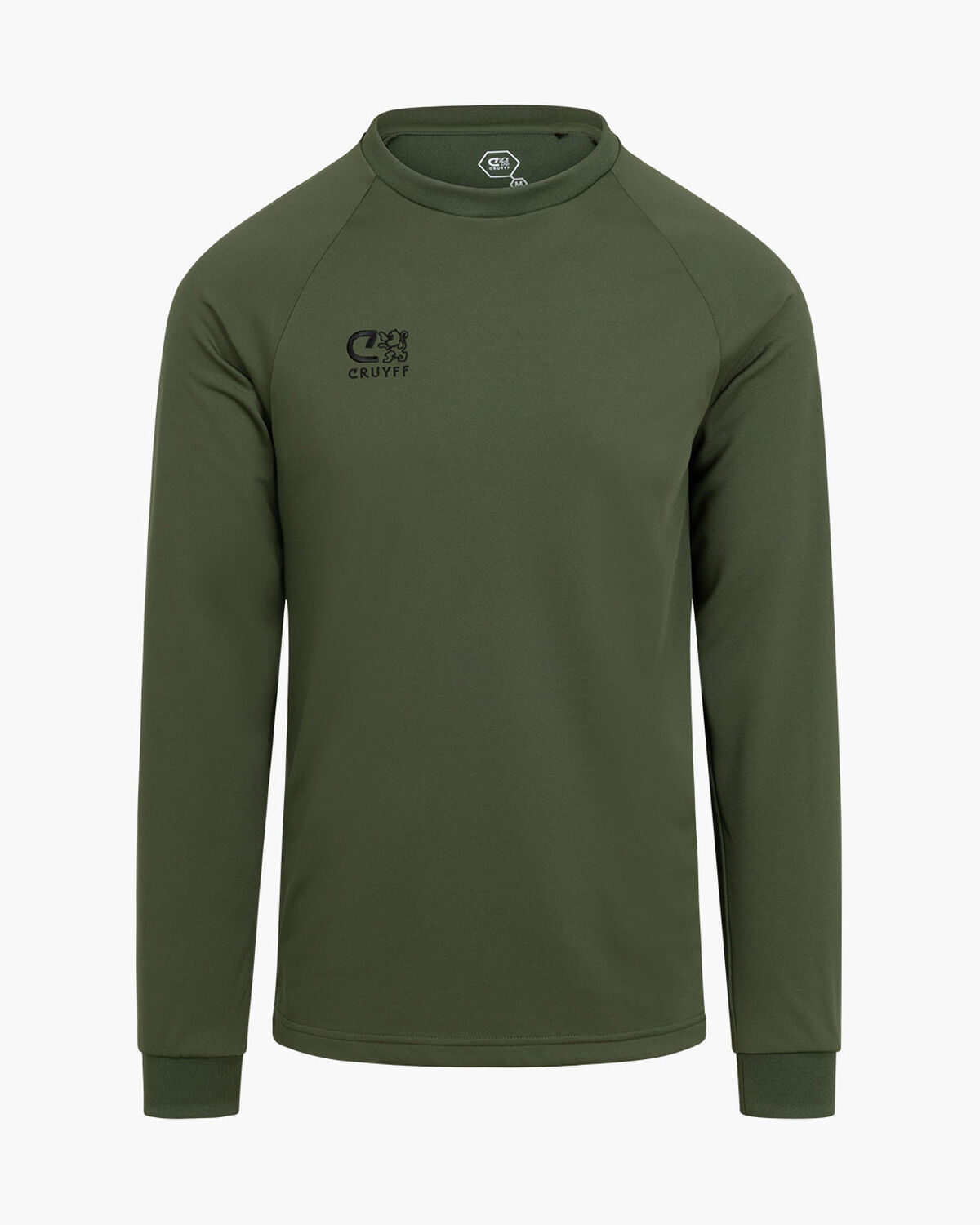 Cruyff Turn Tech Crew Top Senior, Green/Green, hi-res