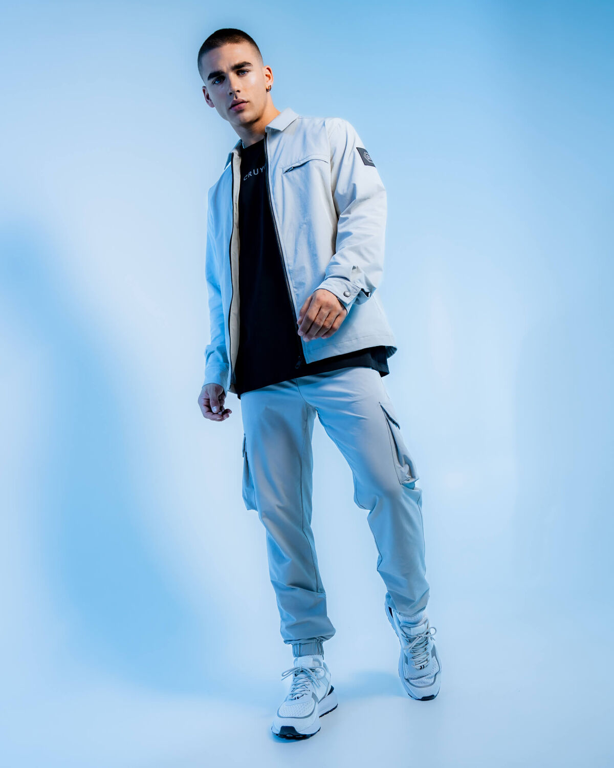 Papery Overshirt, Light Grey, hi-res