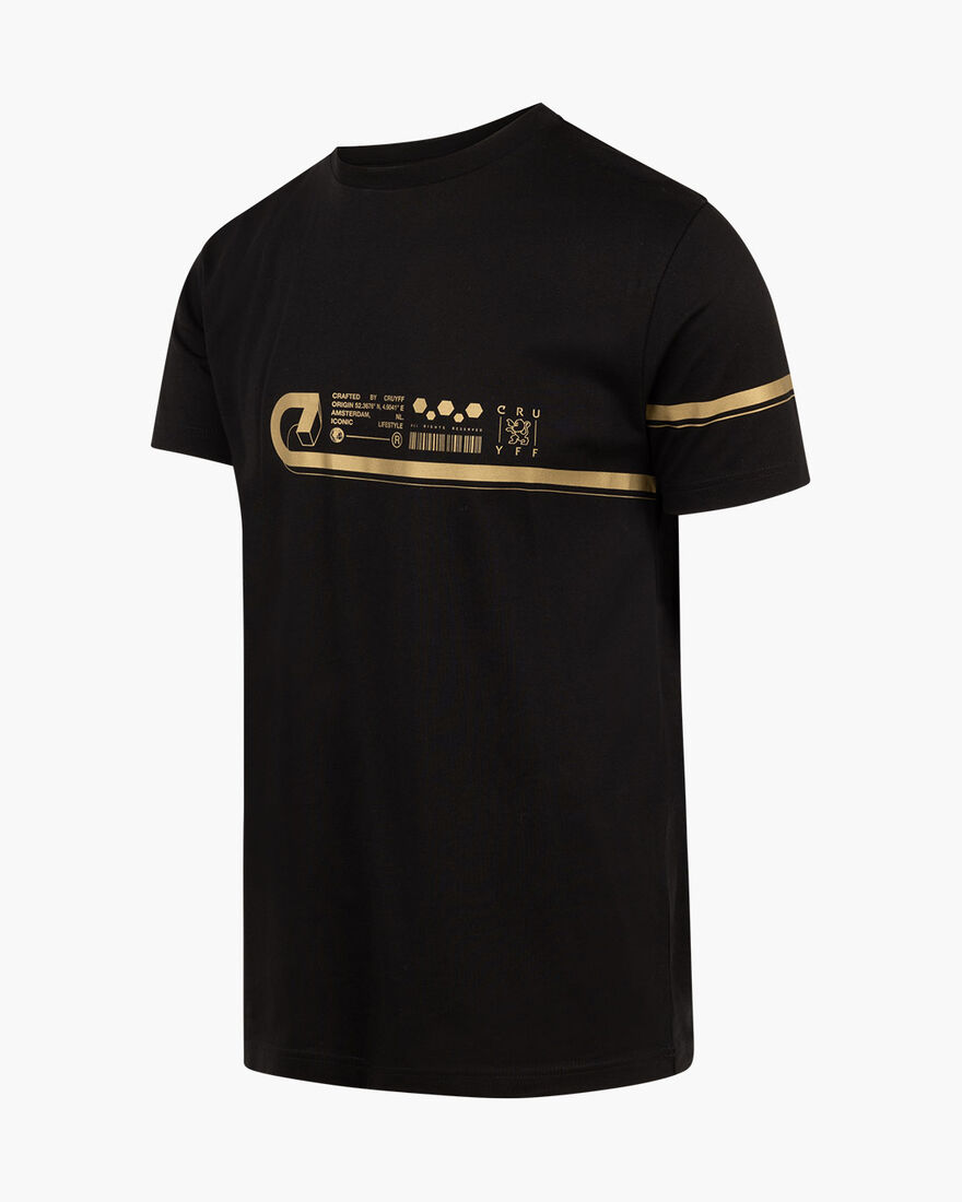 Ezra Tee - 100% Cotton, Black/Gold, hi-res