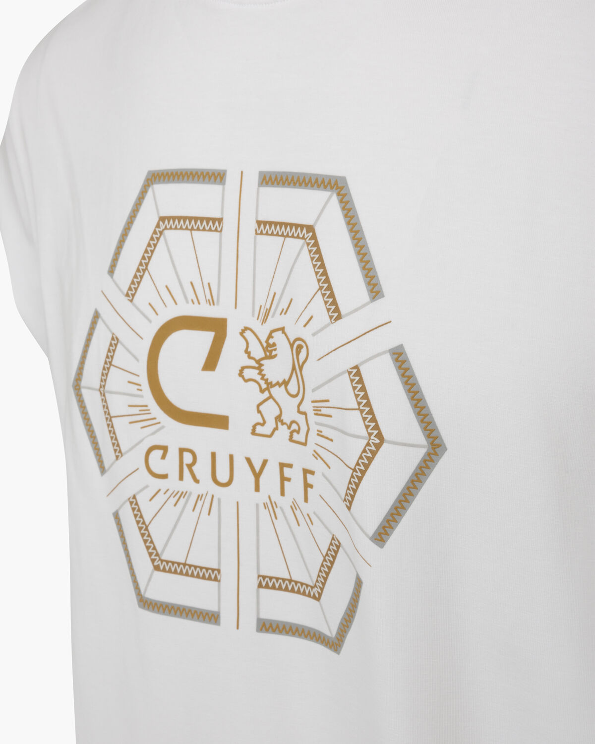 C-Lion Geo Tee, White/Gold, hi-res