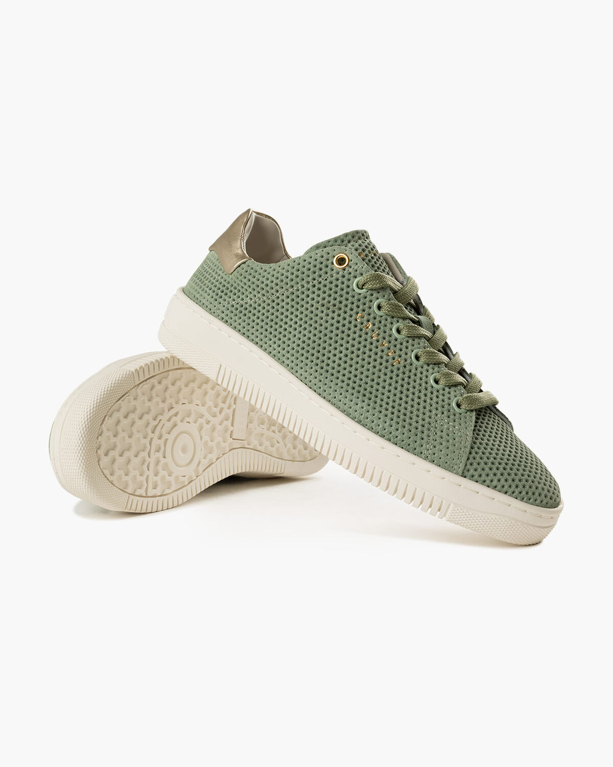 Joan - Debossed Suede/Metallic Leather, Green, hi-res