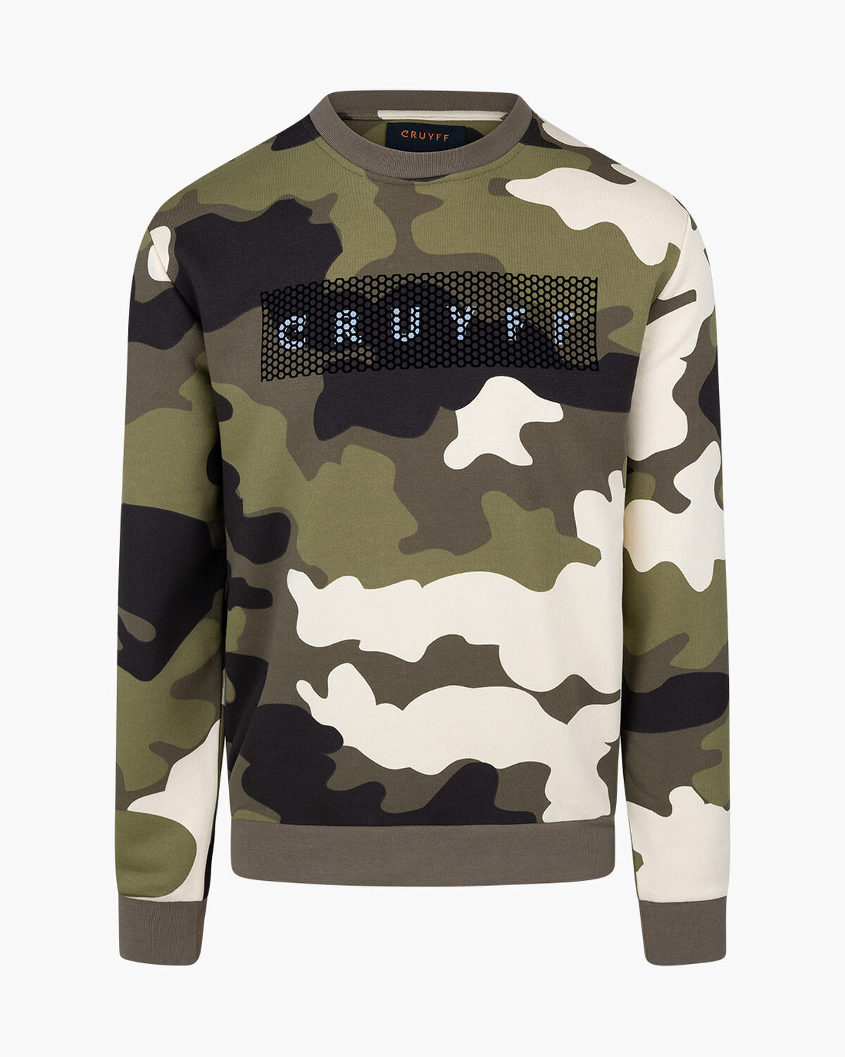 Camo Sweater  - 65% Cotton 35% Polyester, Army green, hi-res