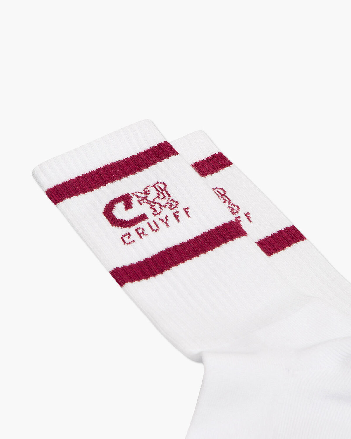 Hernandez 2 Stripe Sport Socks, White/Red, hi-res