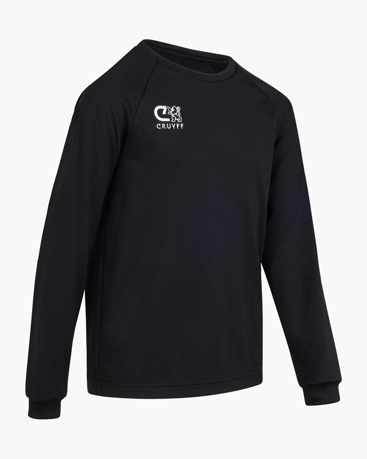 Cruyff Turn Tech Crew Top Junior, Black/White, hi-res