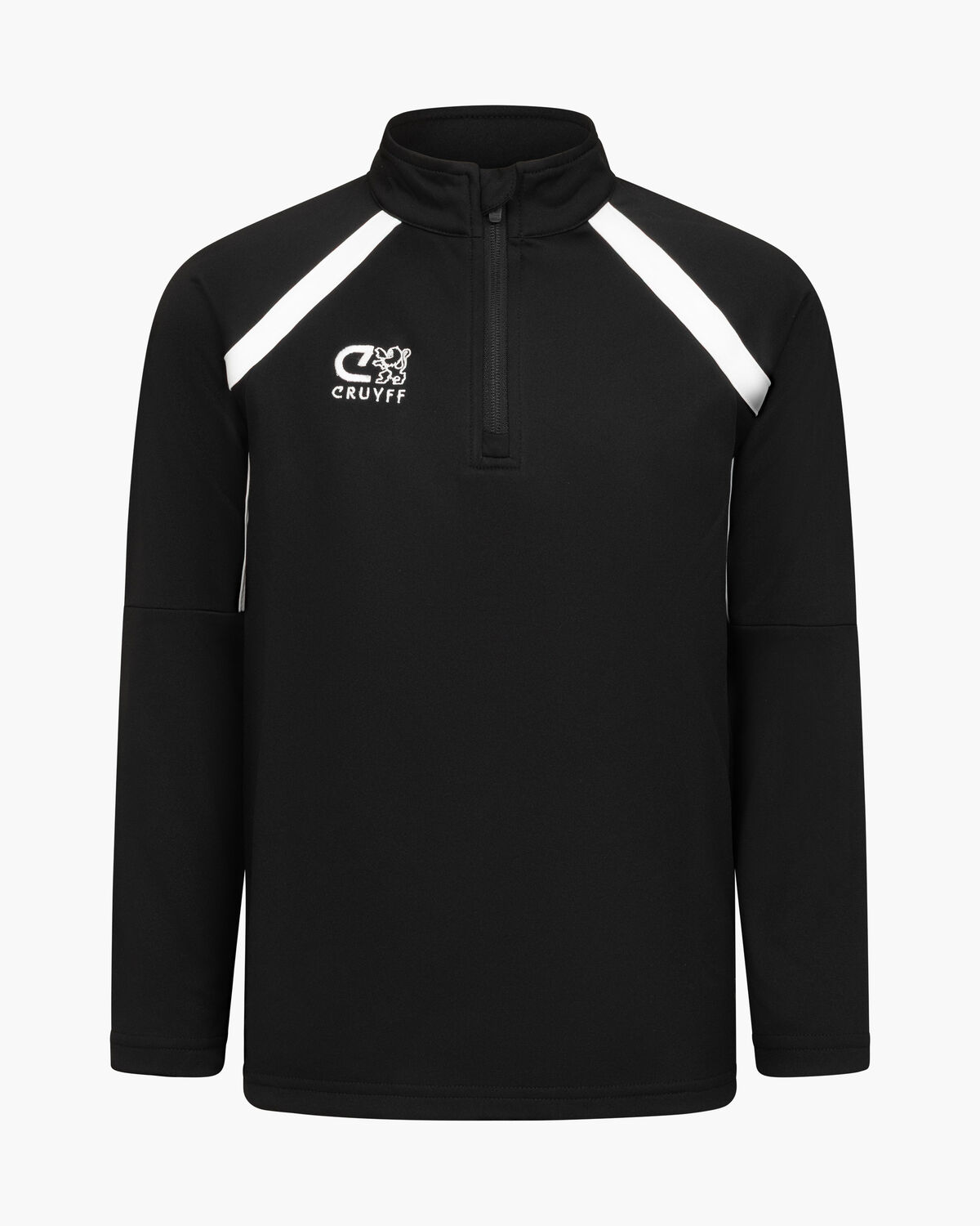 Cruyff Tech Turn Half Zip Junior, Black/White, hi-res