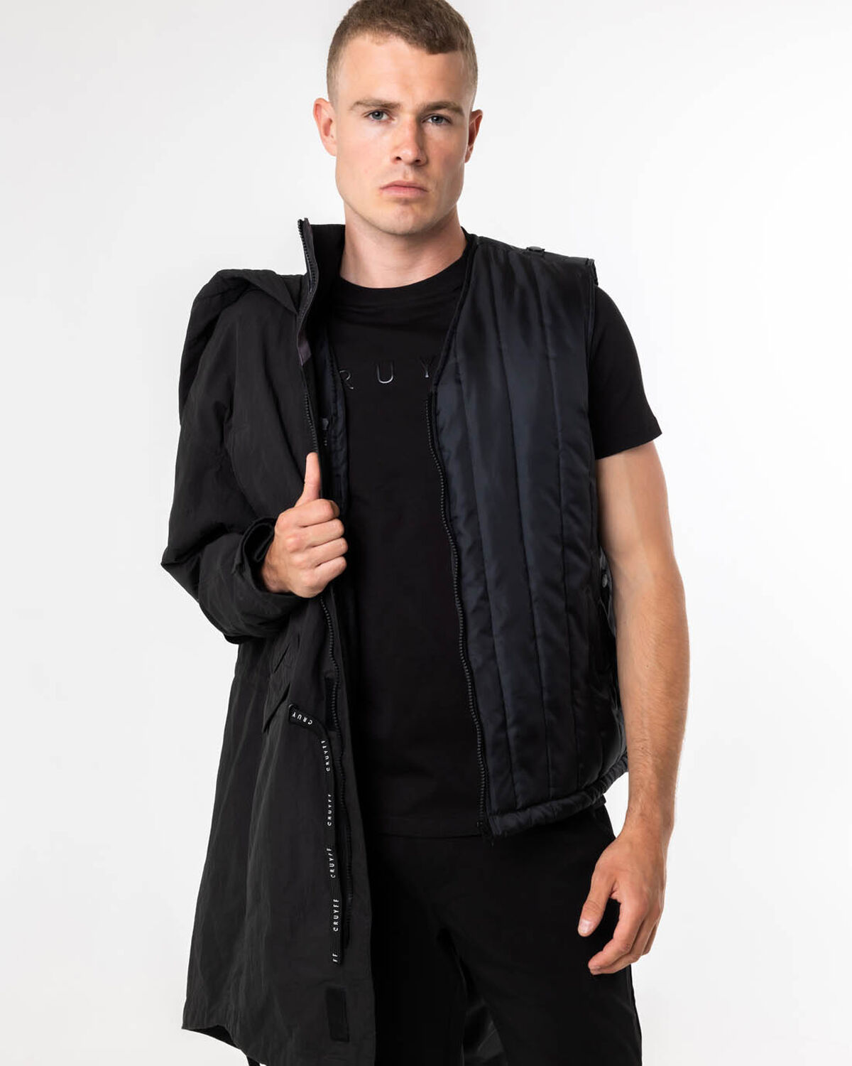 Naranco Parka - Half Recycled Nylon / Cotton, Black, hi-res