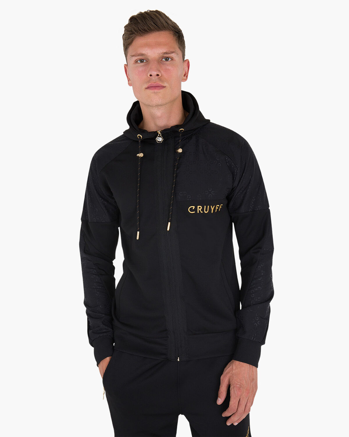 Herrero Zip-thru Hood, Black, hi-res