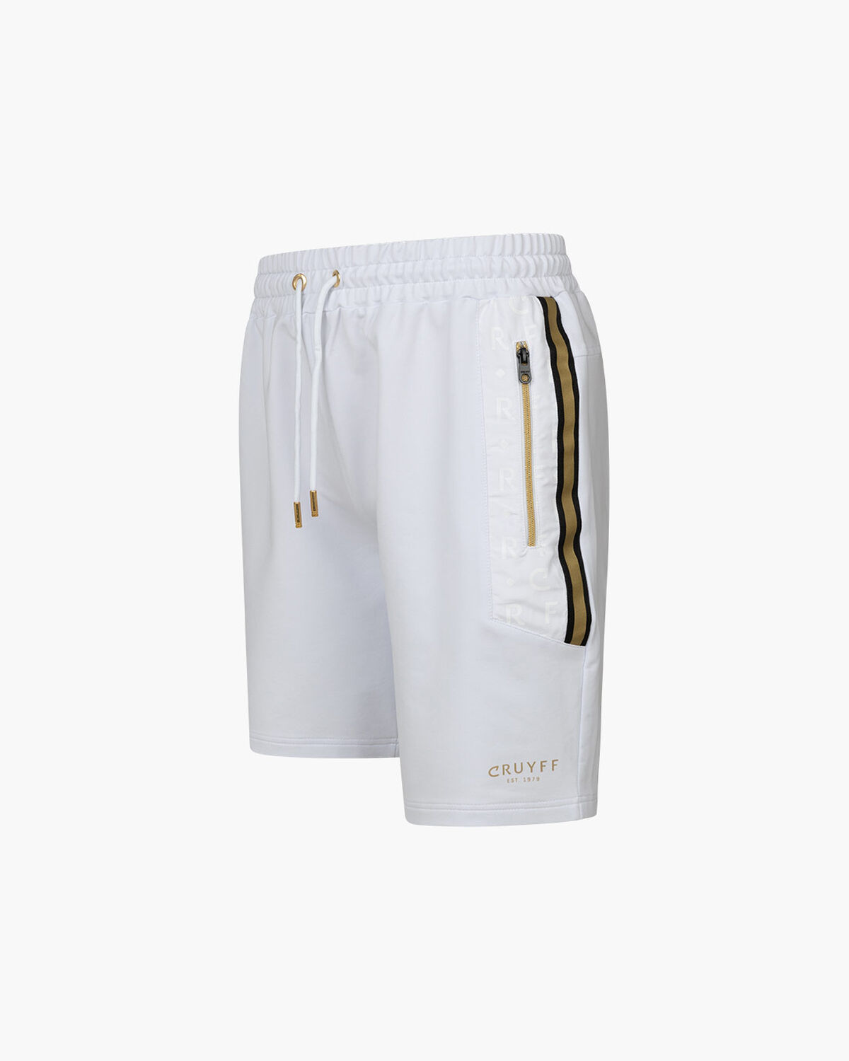 Jake Short 63 % cotton 32 % polyester 5 % elastane, White/Gold, hi-res
