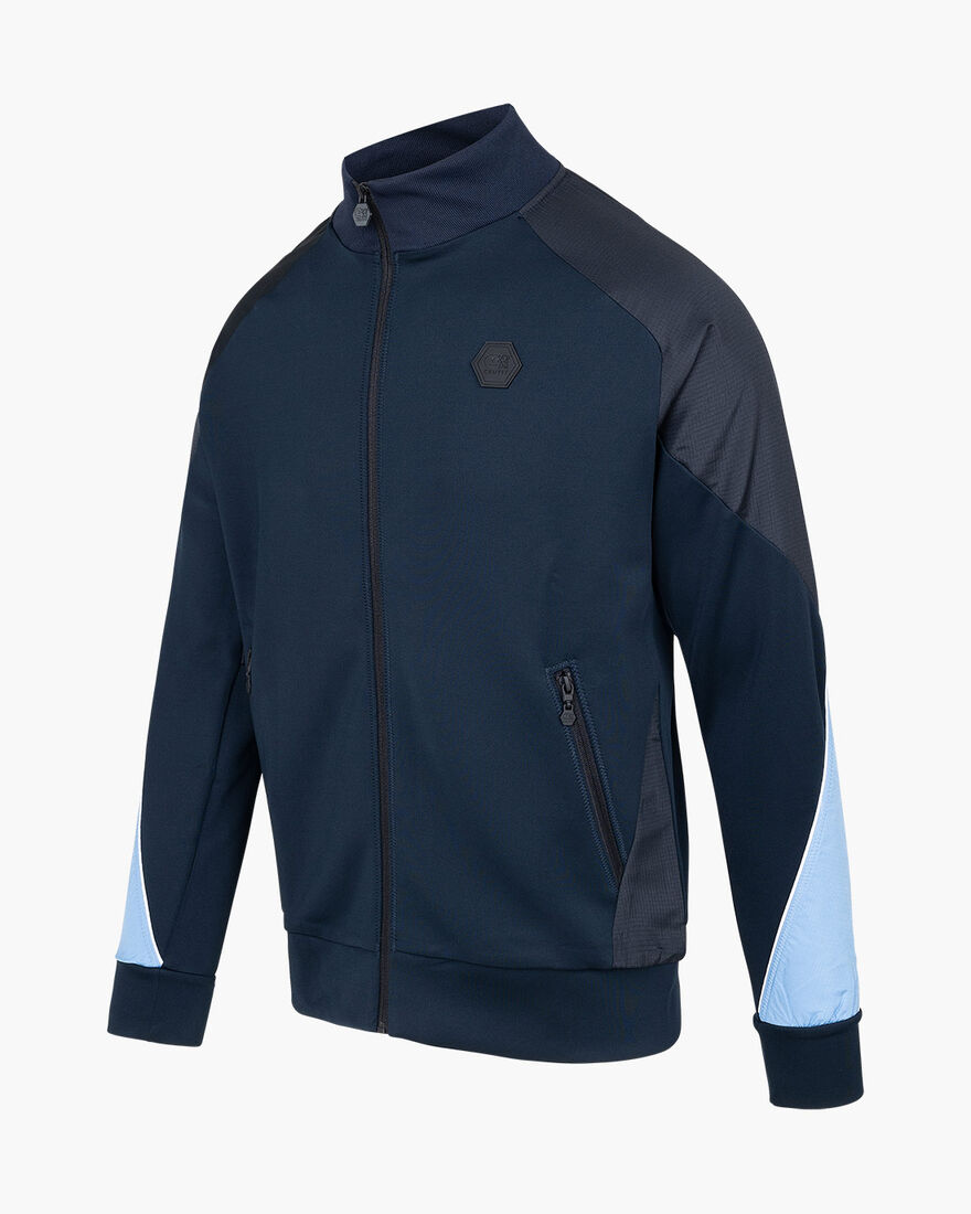 Saul Track Top - Scuba / lightweight crinkle ripst, Blue, hi-res