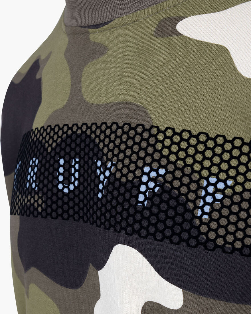 Camo Sweater  - 65% Cotton 35% Polyester, Army green, hi-res