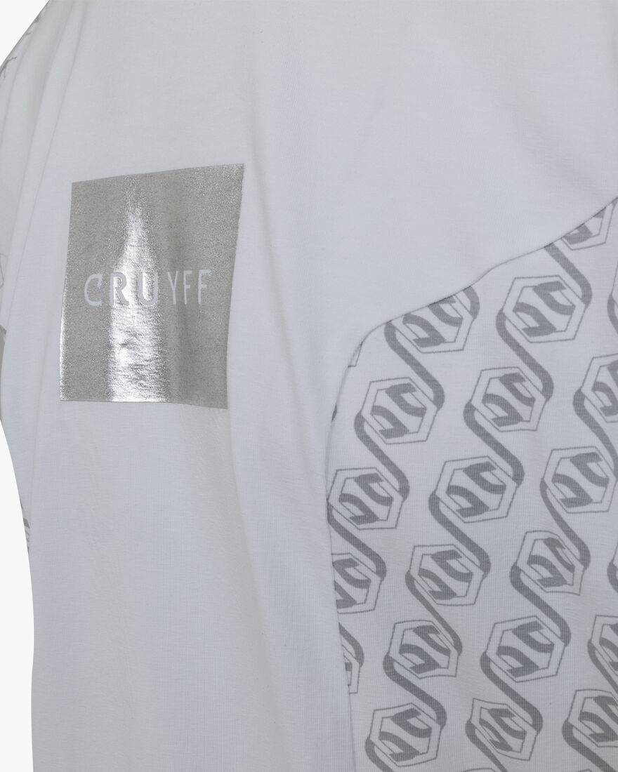 Chain Repeat Tee, White/Silver, hi-res