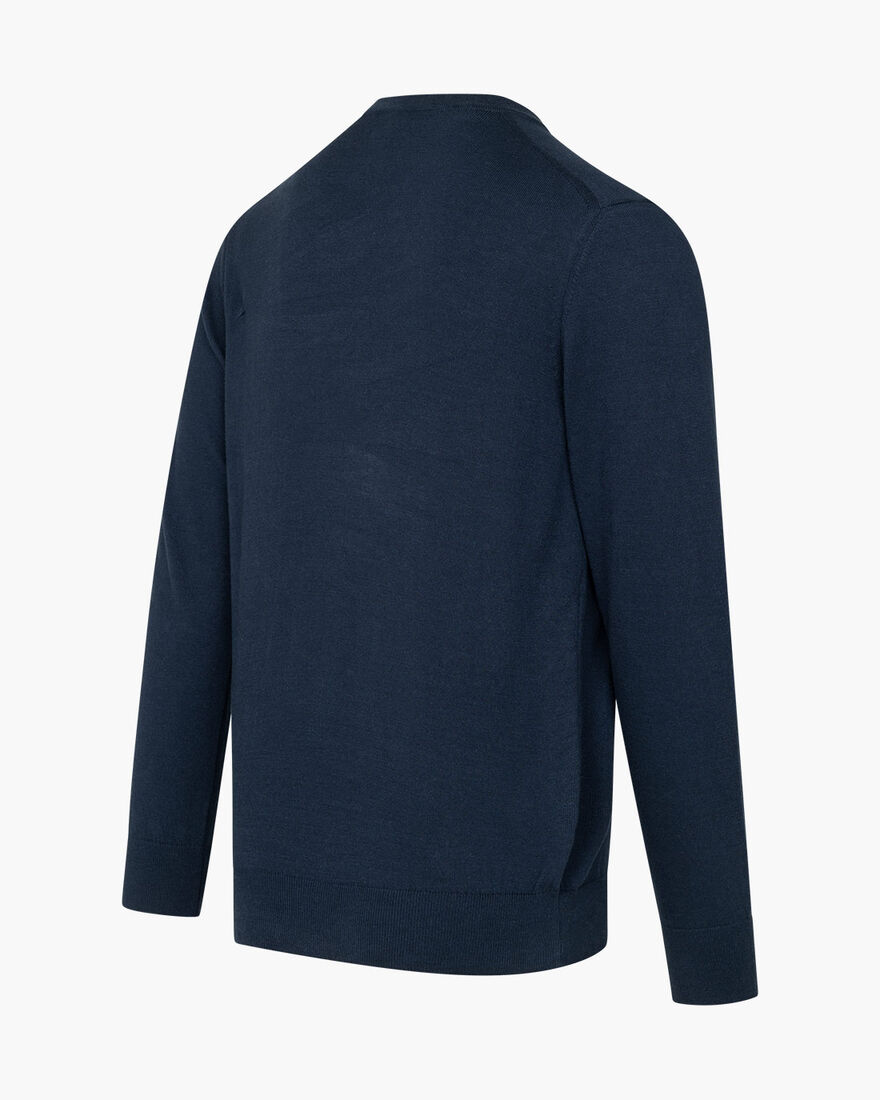 Basco Jumper - Cotton, Navy, hi-res