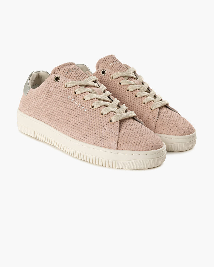 Joan - Debossed Suede/Metallic Leather, Orange, hi-res