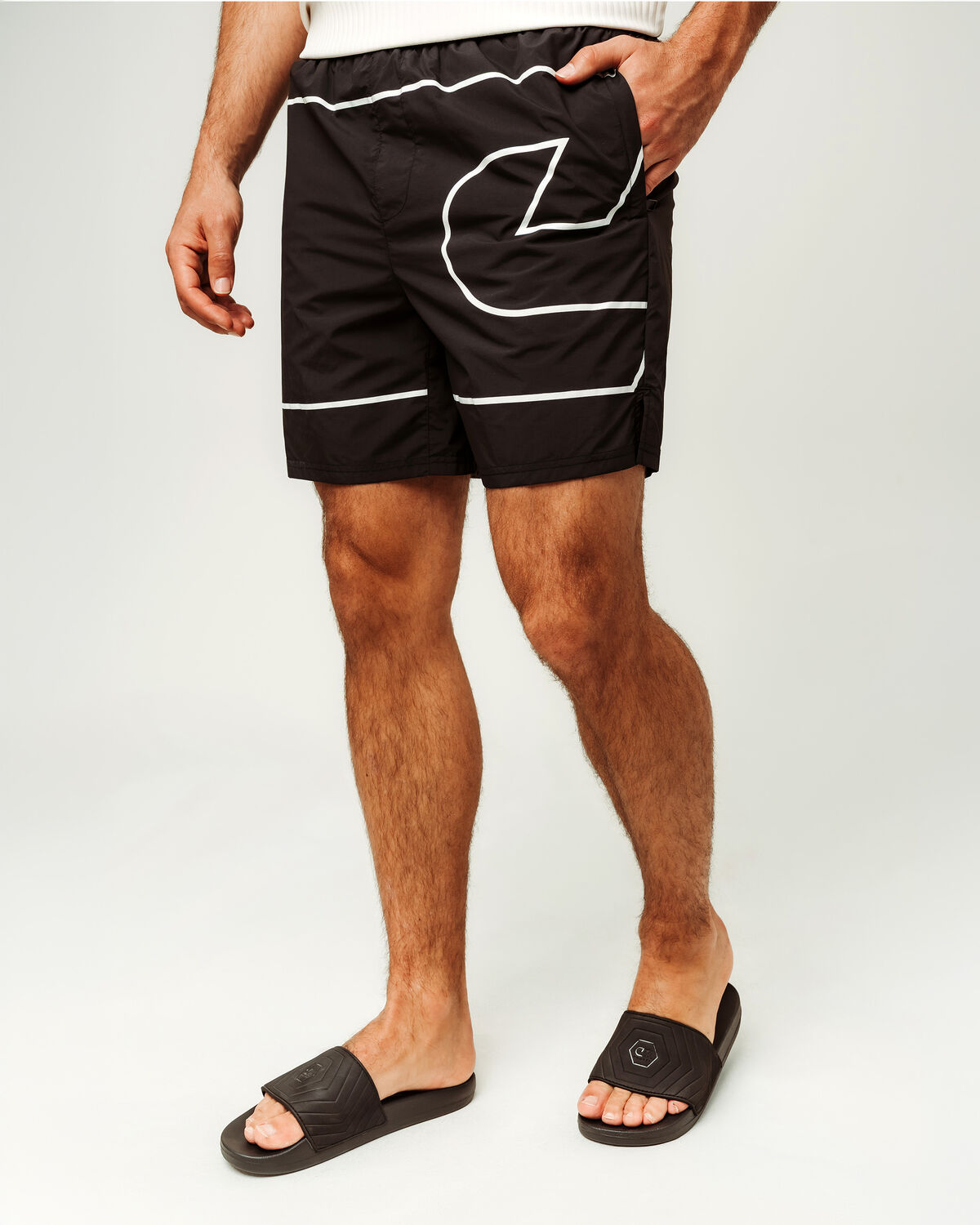 Boxsta Swimshorts, Black, hi-res