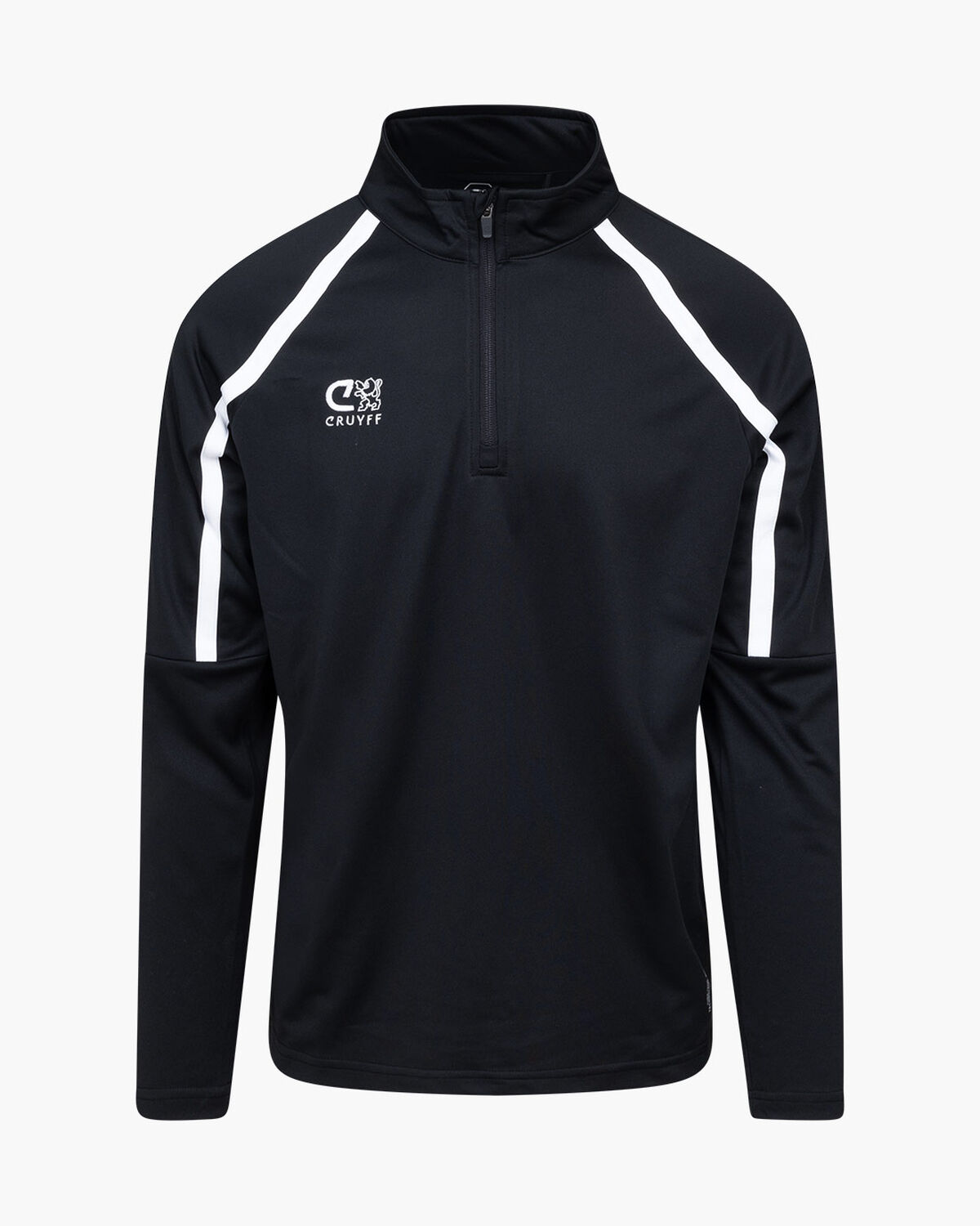 Cruyff Tech Turn Half Zip Seni, Black/White, hi-res