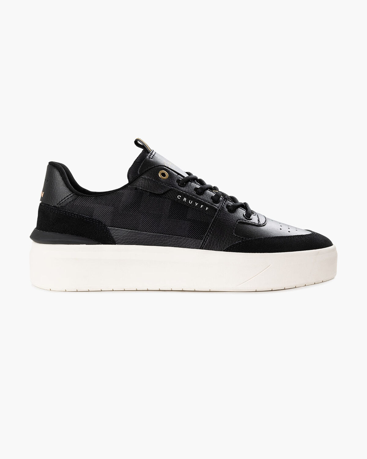 Endorsed Tennis - Teknit Mesh/Soft Leather, Black/Gold, hi-res