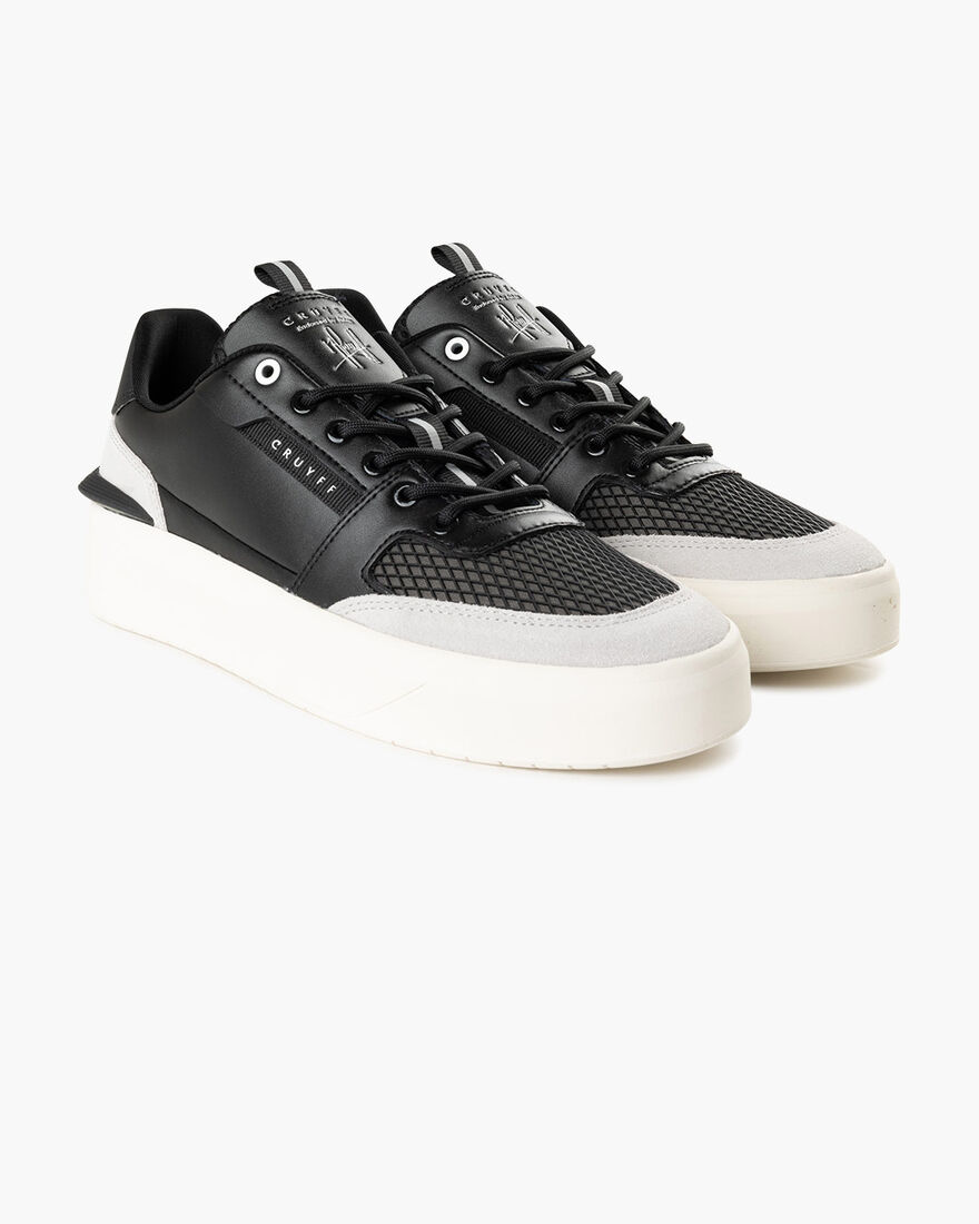 Endorsed Tennis - Soft Leather/Rubber Mesh, Black/Grey, hi-res