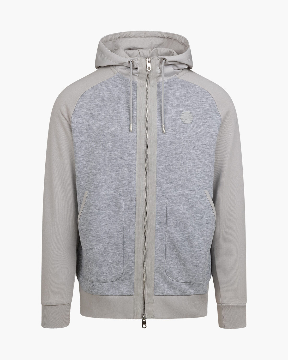 Galanzo FZ Track Top - 65% Polyester / 35% Cotton, Light Grey, hi-res