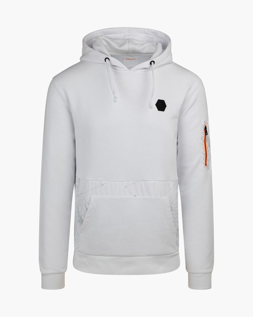 Rafael Hoody  - 65% Cotton 35% Polyester, White, hi-res