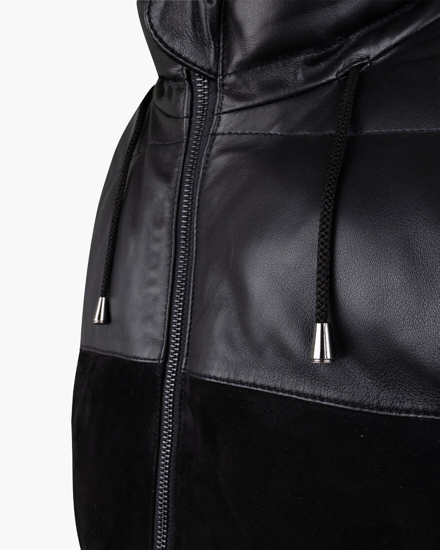 Toretta Bodywarmer - Suede / Nappa, Black, hi-res