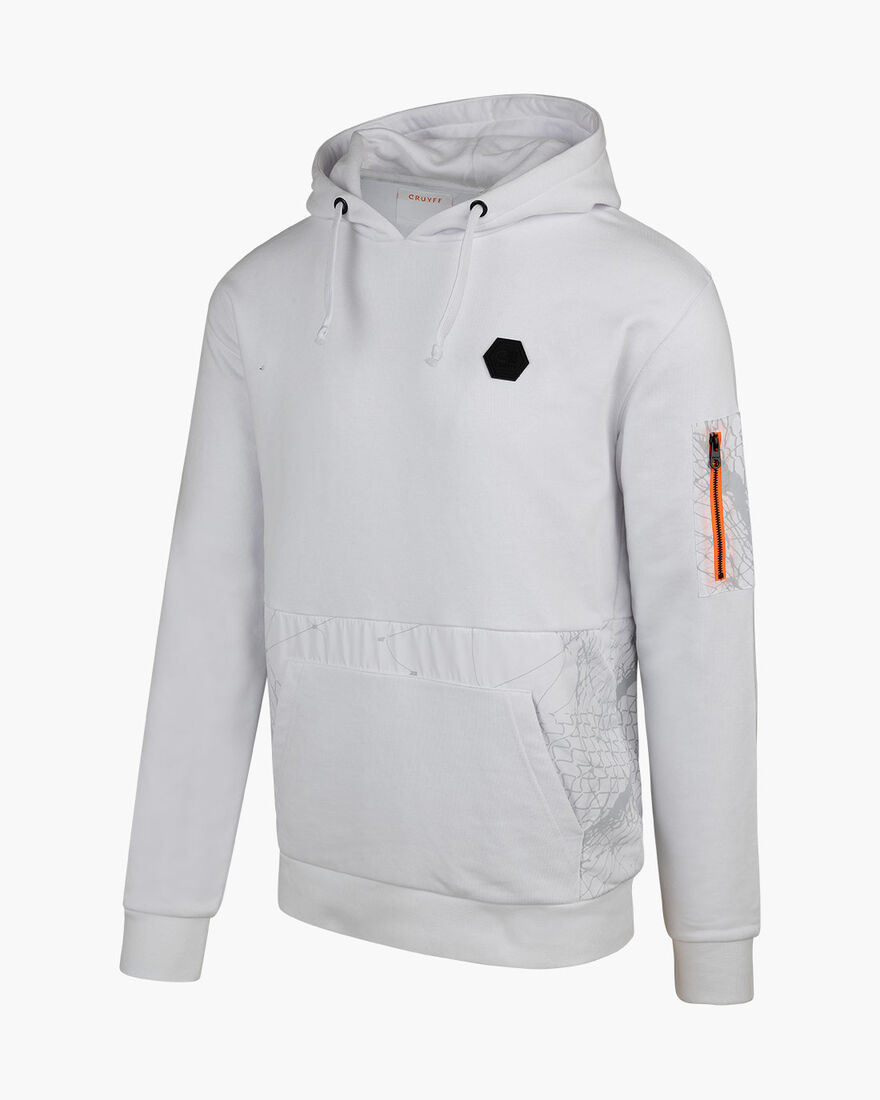 Rafael Hoody  - 65% Cotton 35% Polyester, White, hi-res