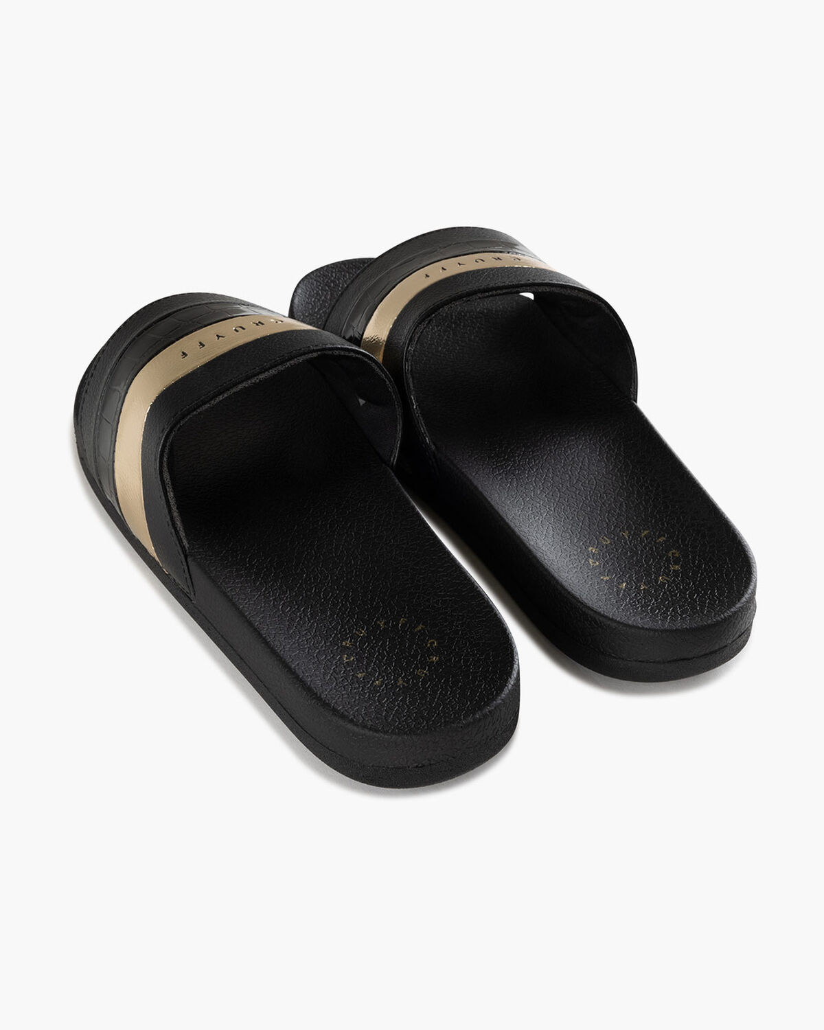 Aqua Copa BCN - Croco Patent/Tumbled/Metallic, Black/Gold, hi-res
