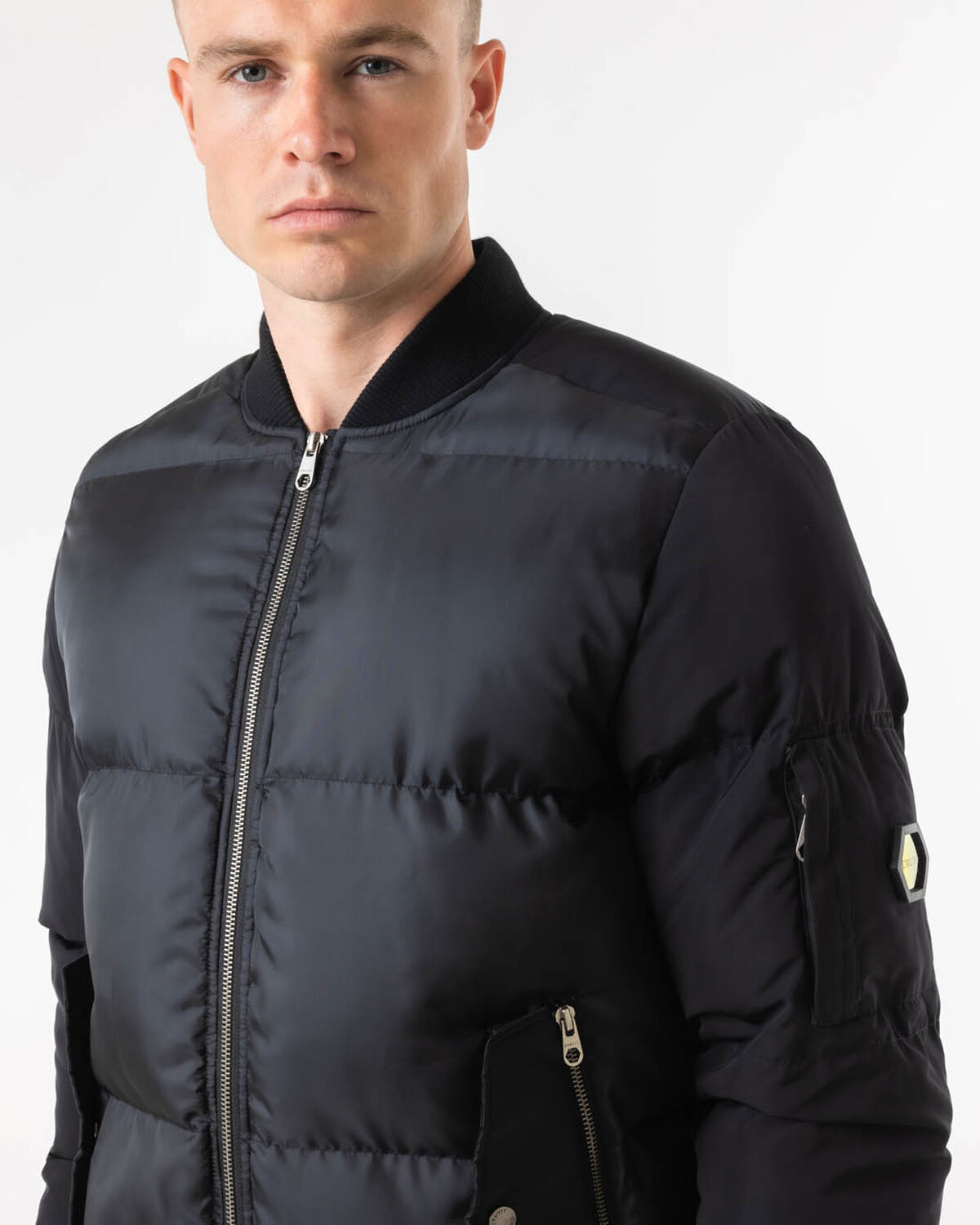 Aneto Bomber - Recycled Polyester, Black, hi-res