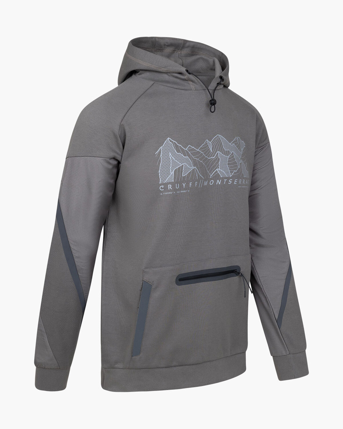 Montserrat Hoodie - Polyester / Cotton, Grey, hi-res
