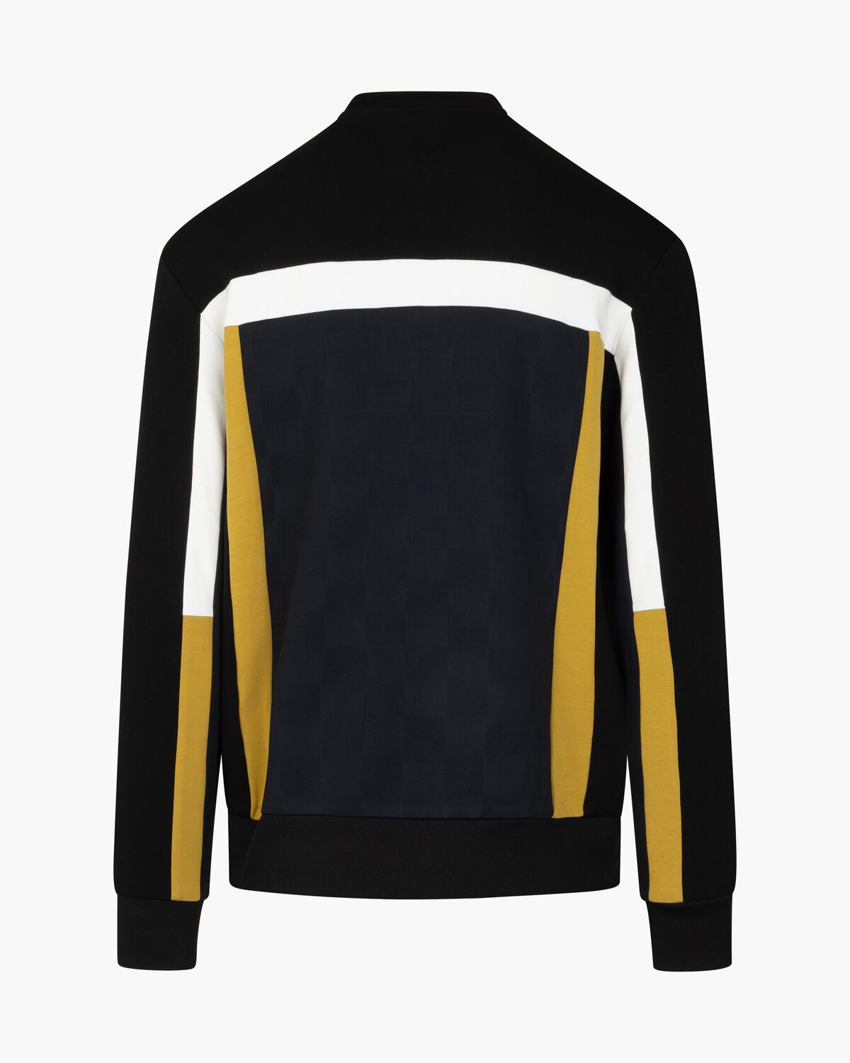 Check Half Zip, Black/Gold, hi-res