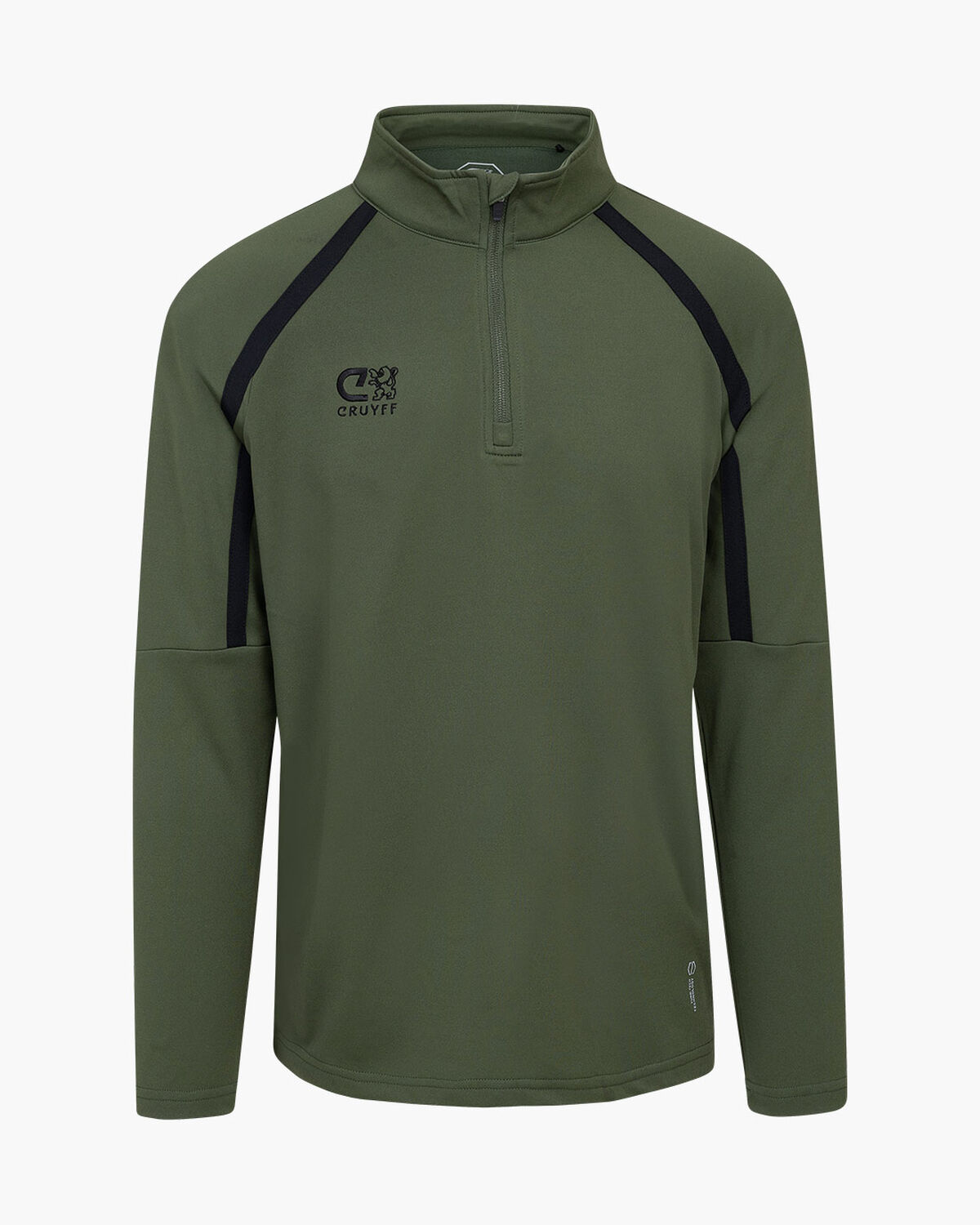 Cruyff Tech Turn Half Zip Seni, Green/Black, hi-res
