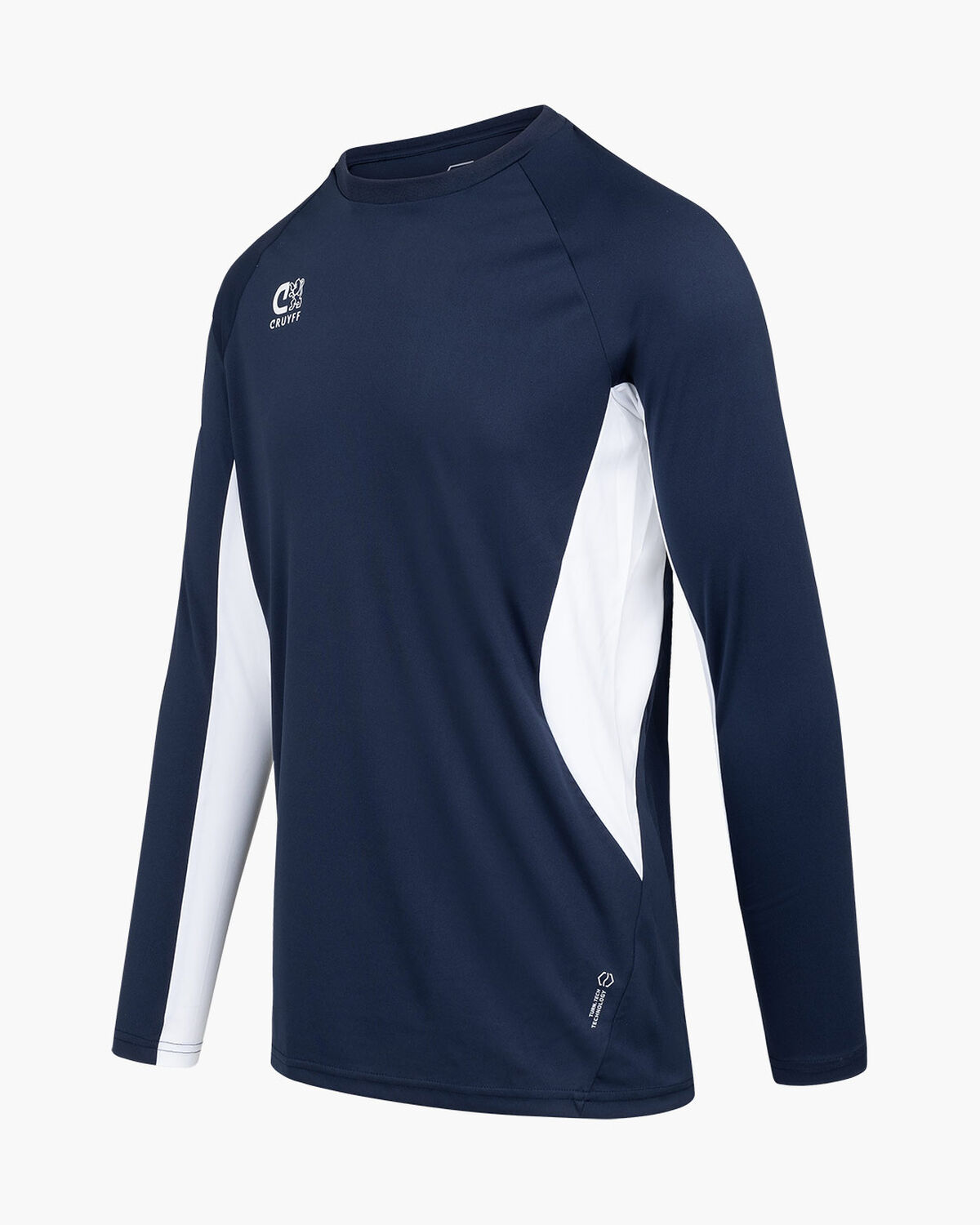 Cruyff Tech Turn LS Shirt, Navy/White, hi-res