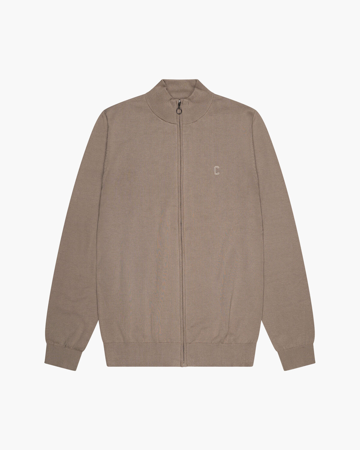 JC Full Zip Knitted, Sand, hi-res
