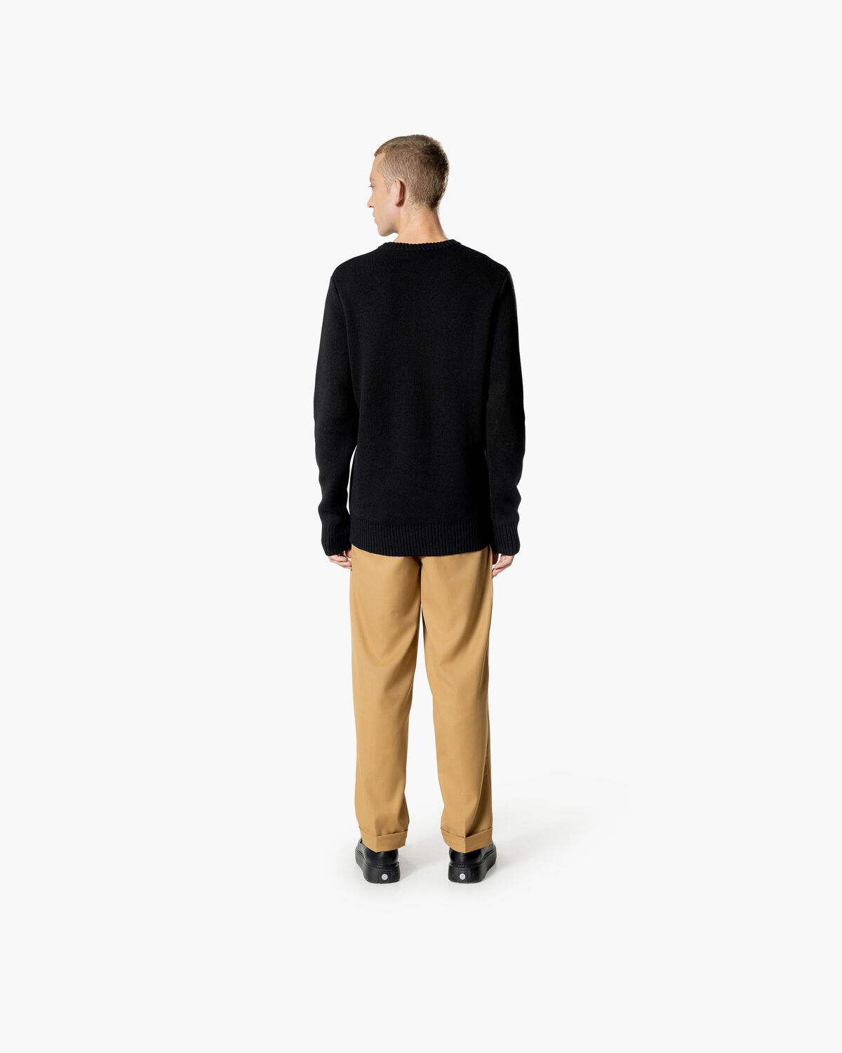 Johan Knit Crewneck, Black, hi-res