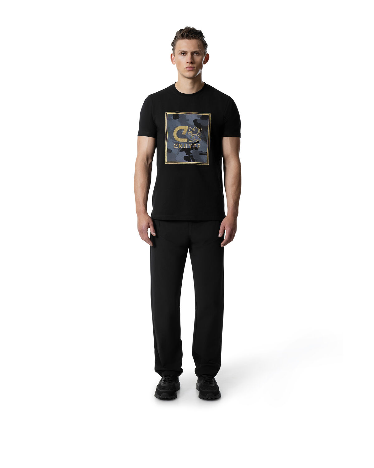 Kamuflaza tee, Black/Gold, hi-res