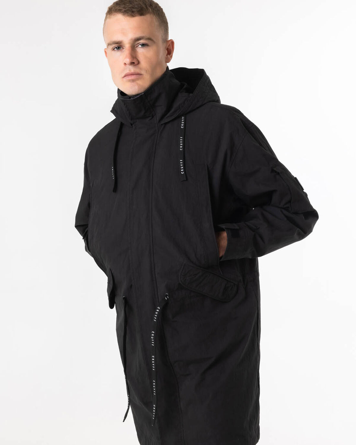 Naranco Parka - Half Recycled Nylon / Cotton, Black, hi-res