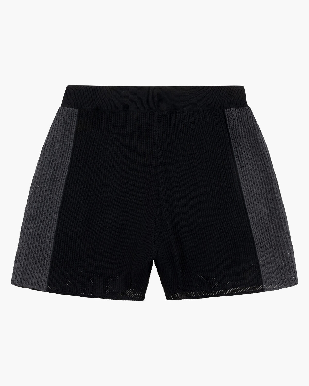 Knitted Football Shorts, Black, hi-res