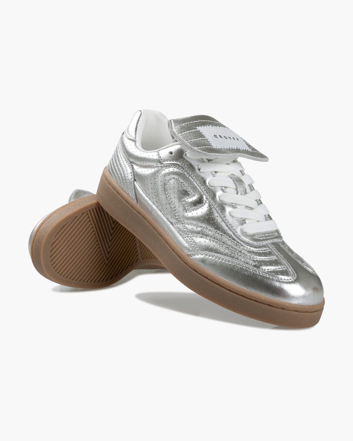 Calcio Cup - Metallic Leather, Silver, hi-res