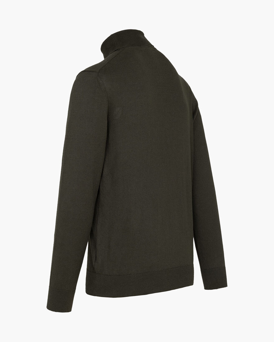 Basco Turtle Neck - Cotton, Green, hi-res