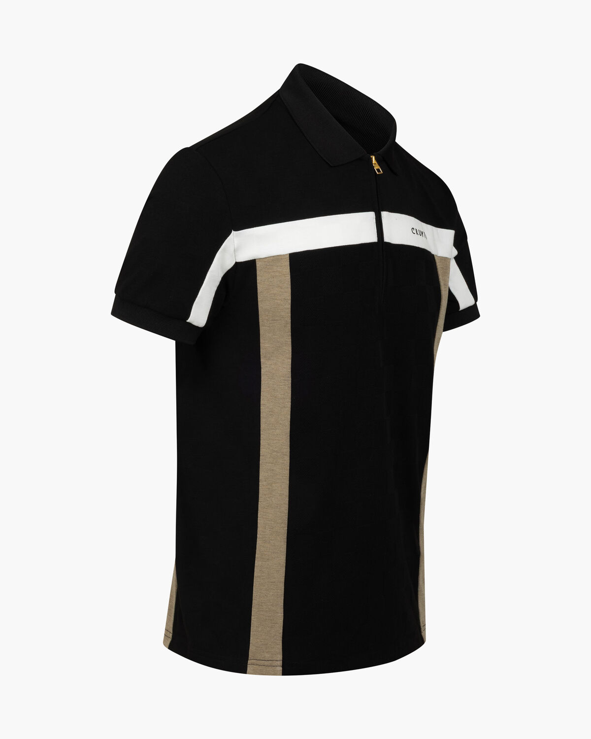 Check Polo, Black/Gold, hi-res