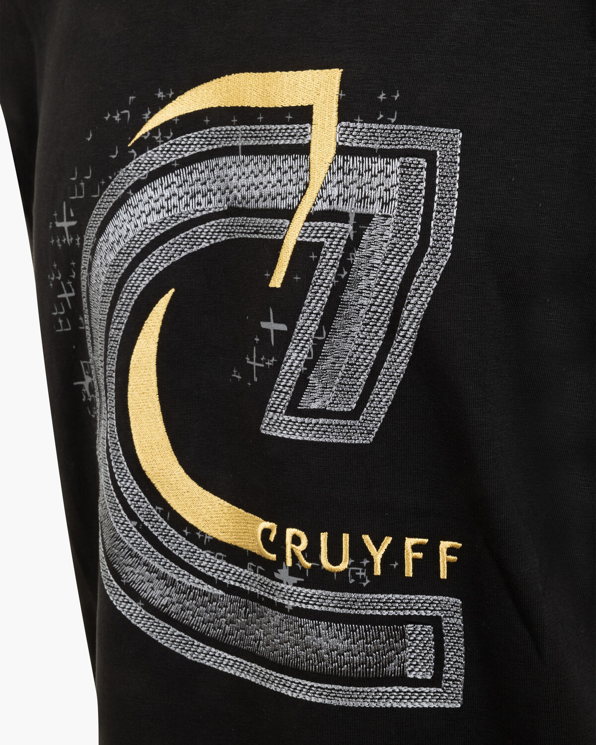 C-Logo Embro Tee, Black/Gold, hi-res