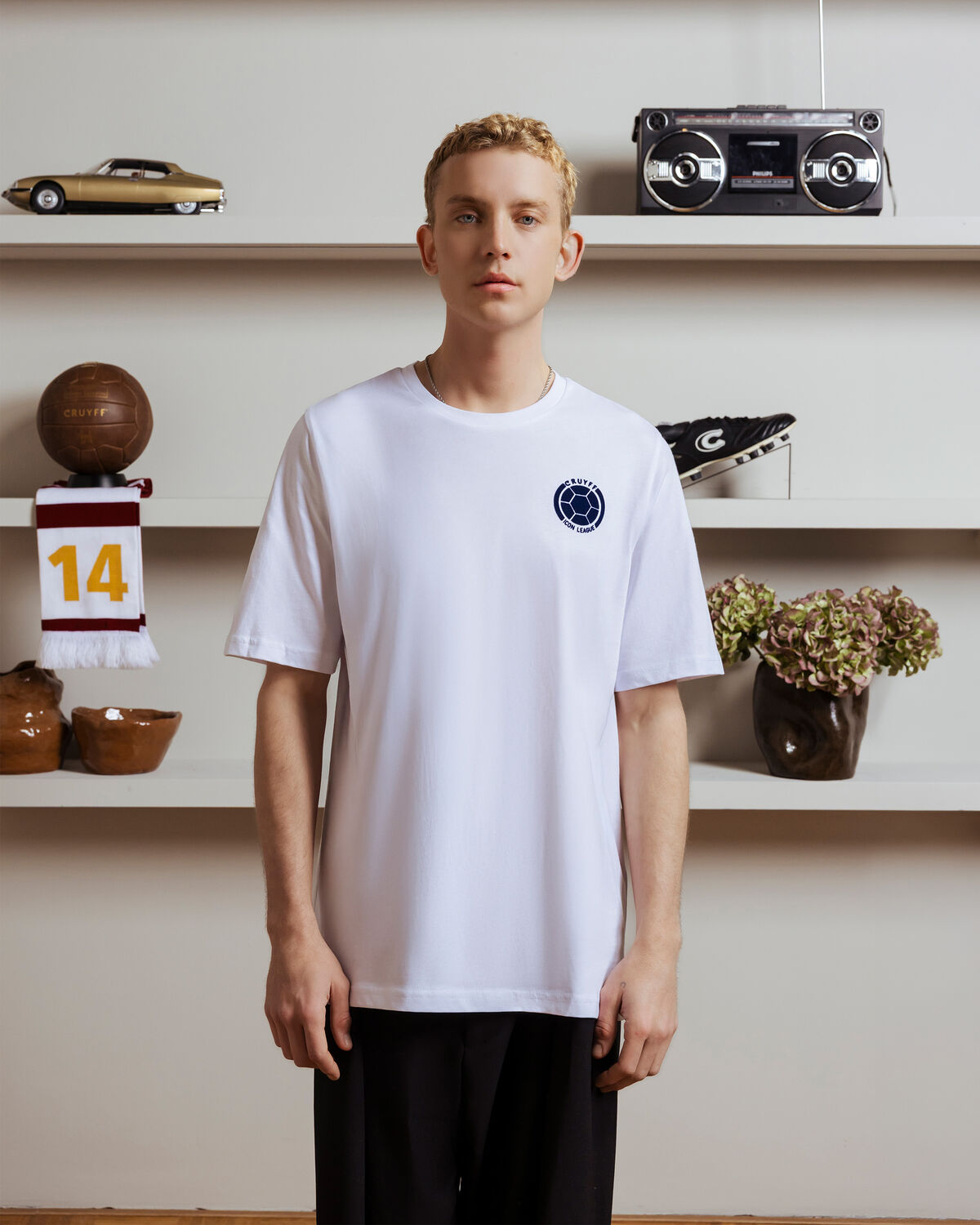 Team Cruyff Tee, White/White, hi-res