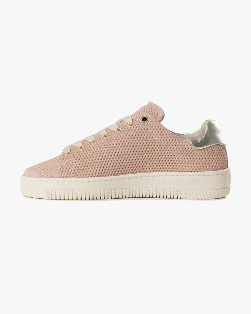 Joan - Debossed Suede/Metallic Leather, Orange, hi-res
