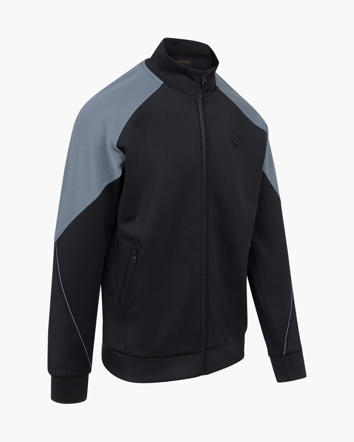 Zayne Scuba Track Top - 95% Polyester 5% Elastane, Black, hi-res