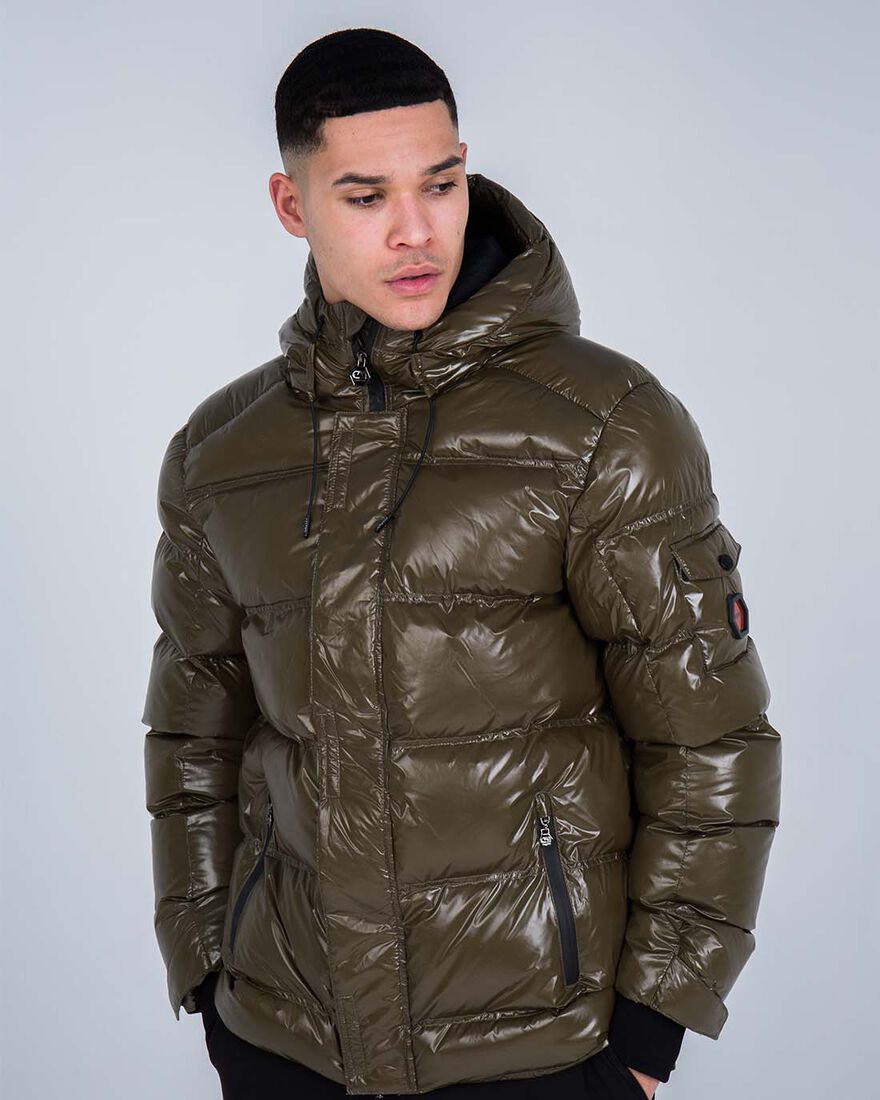 Trentini Puffer Jacket - Black - 100% Polyester, Army green, hi-res