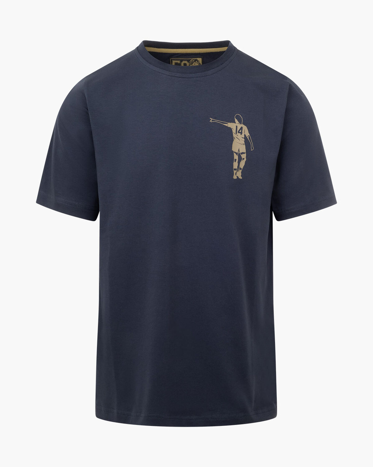 Dos Rayas Print Tee, Navy, hi-res