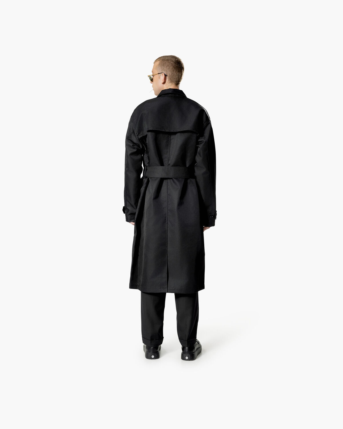 Tech Trenchcoat, Black, hi-res
