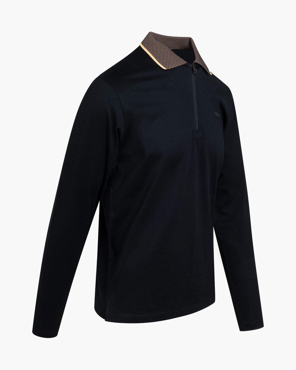 Chain Repeat Polo LS, Black/Gold, hi-res